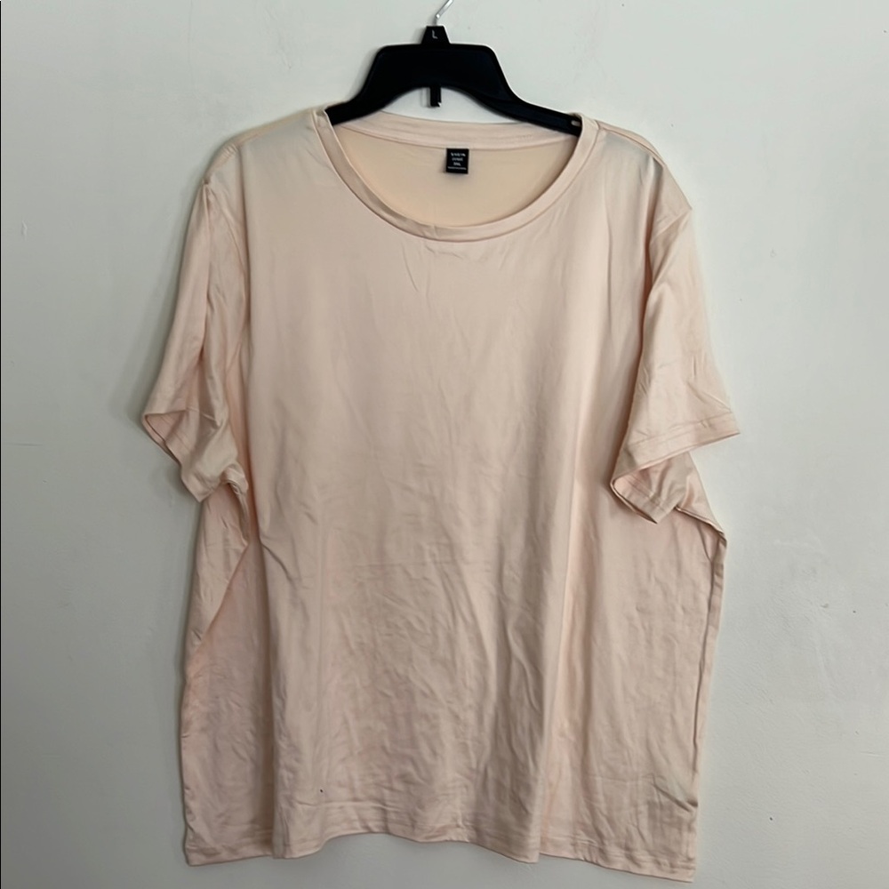 SHEIN Tan Cream Boxy Short Sleeve Tee
